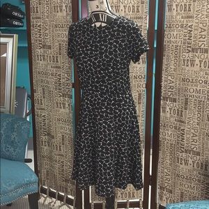 LOFT Fit and Flare Back Zip Dress Size 4